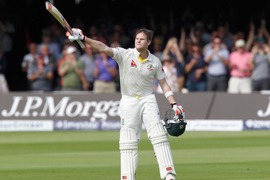 Steve Smith celebrates his century at Lord's