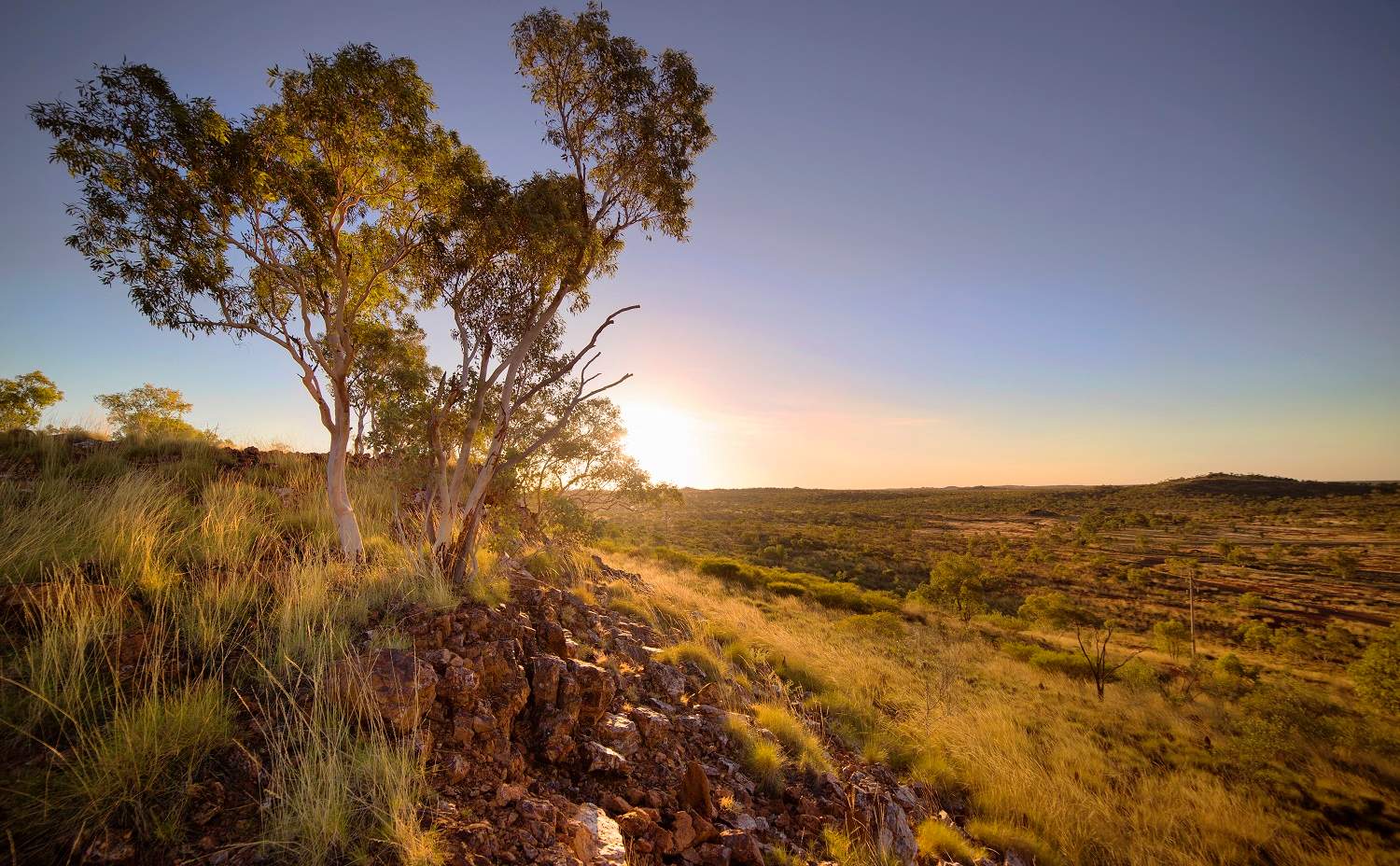 Chinaman Creek Dam Hill at sunrise.