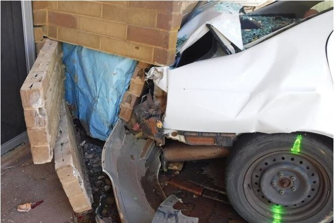 Image from a Kununurra car crash that left a three year old boy injured.