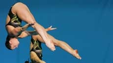Chantelle Newbery and Loudy Tourky...10m synchro diving gold.