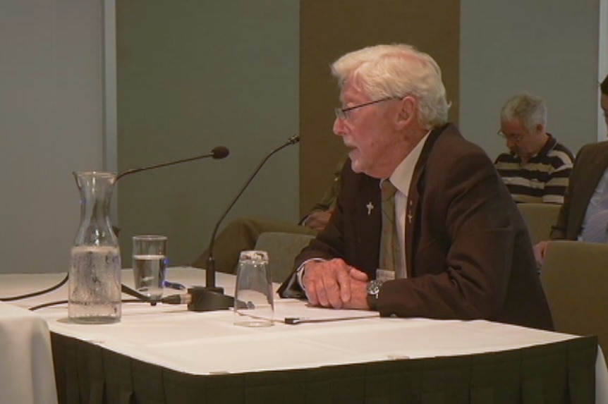 Former D Company commander, Harry Smith, at a defence tribunal hearing