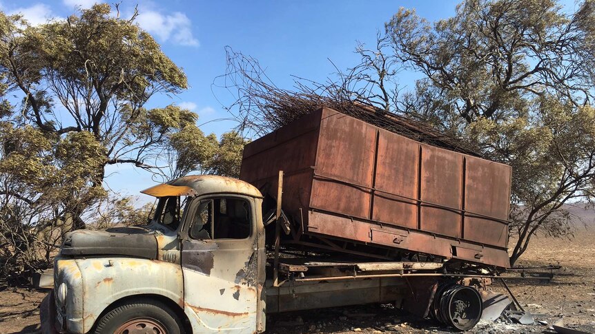Truck gutted by fire at Freeling