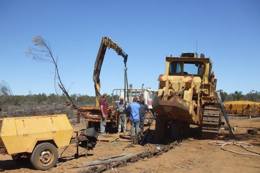 Broken down dozer