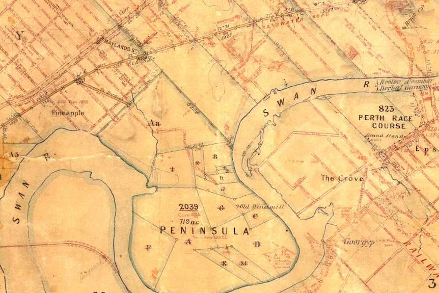 Historic map showing Perth suburb of Maylands was known as Pineapple