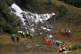 Wreckage from a plane that crashed into Colombian jungle.