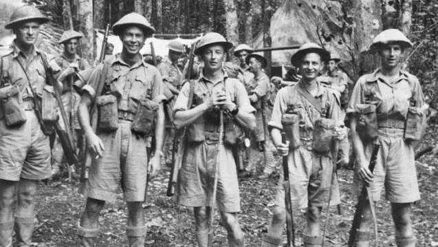 Officers from the 2/14th batallion on the Kokoda Track in 1942.