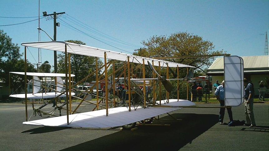 Australia's only working model of the Wright A Model Flyer, built in Narromine in 2005