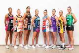 Representatives from all eight netball clubs attend the 2019 Super Netball launch.