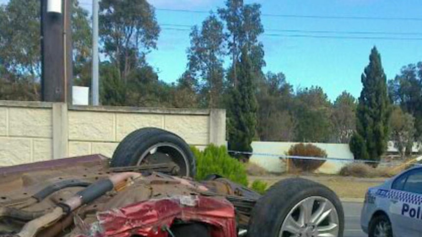 Noranda car crash scene