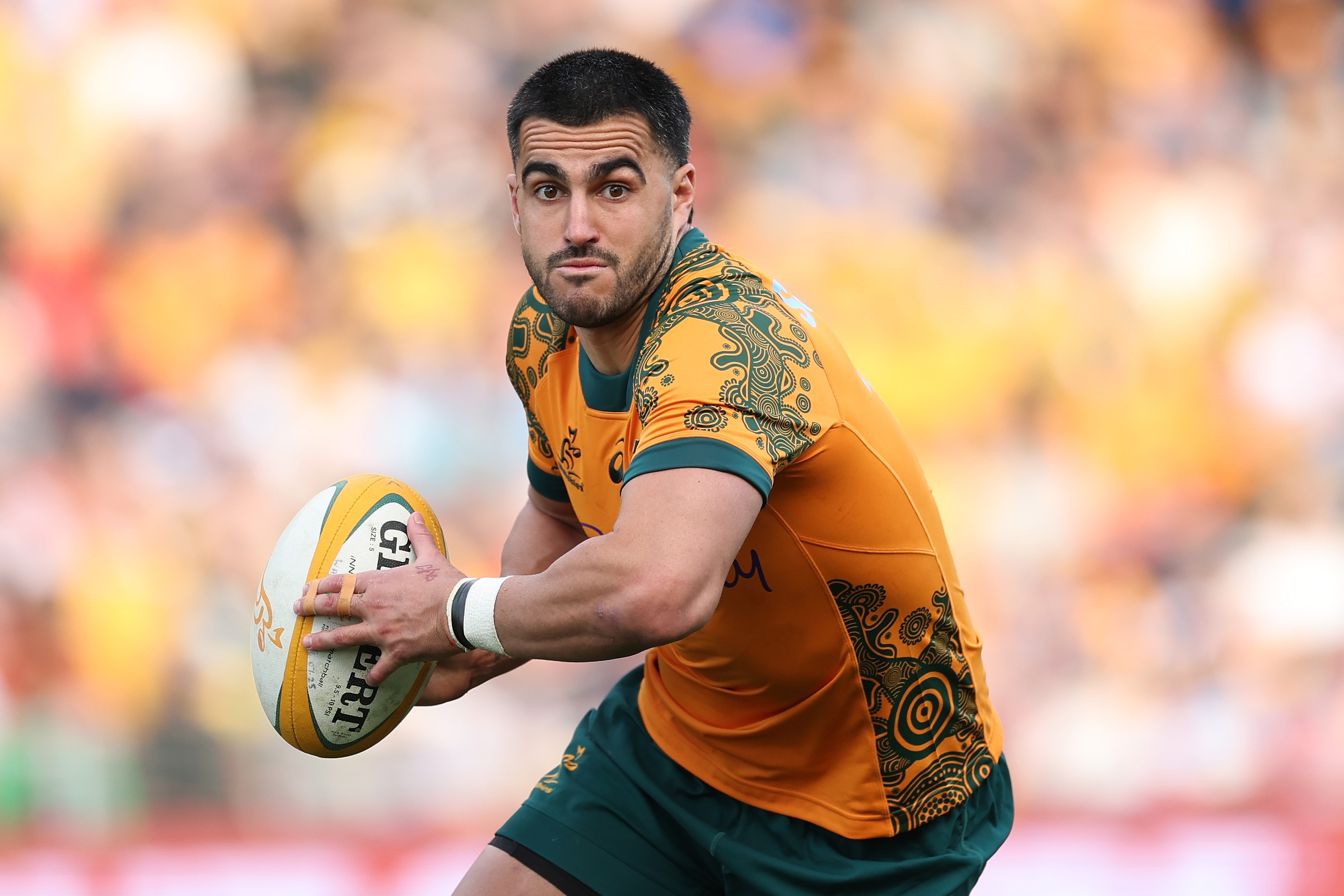 Tom Wright playing for the Wallabies in 2025.