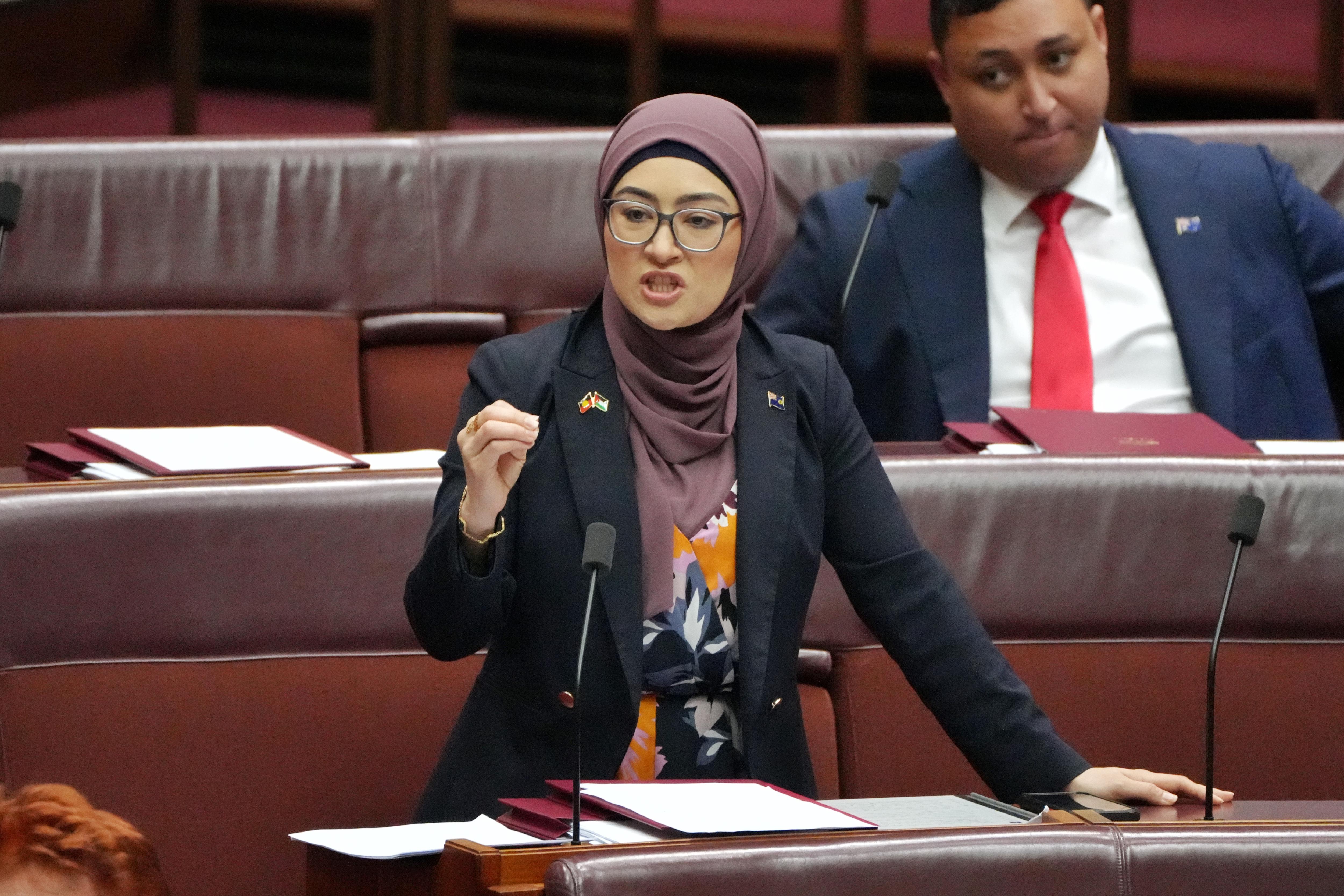 Furious Fatima Payman Uses Senate To Accuse Pauline Hanson Of Racism ...