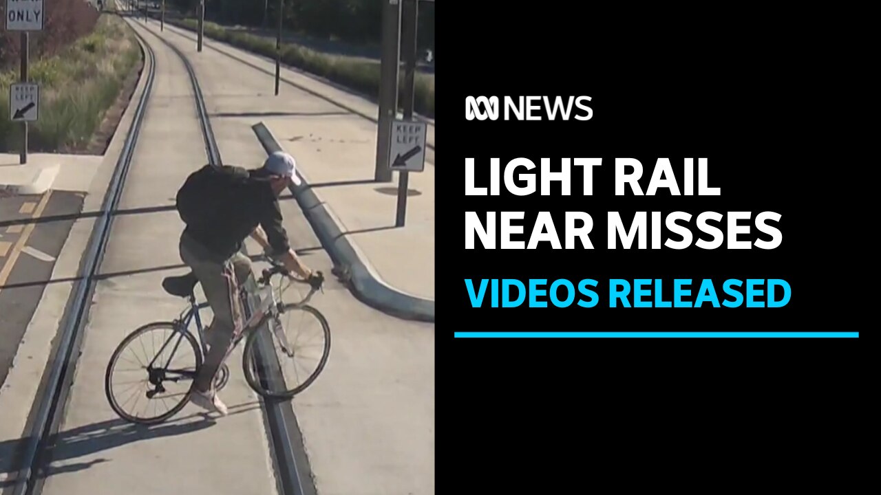 CCTV shows Canberrans' near misses with light rail - ABC News