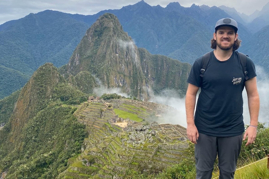 Nathan Drane on a mountain in Peru