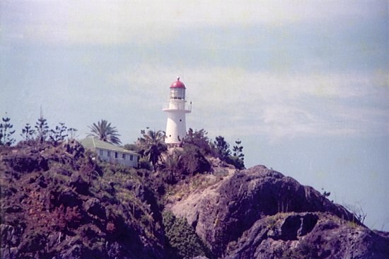 The Pine Islet cottage and lighthouse, which has been relocated to Mackay.