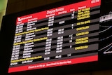 Qantas departure board