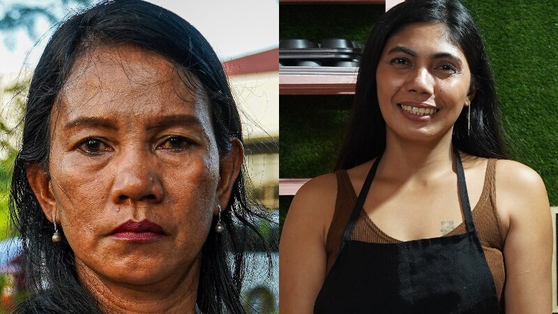 Composite image of two Filipino women.