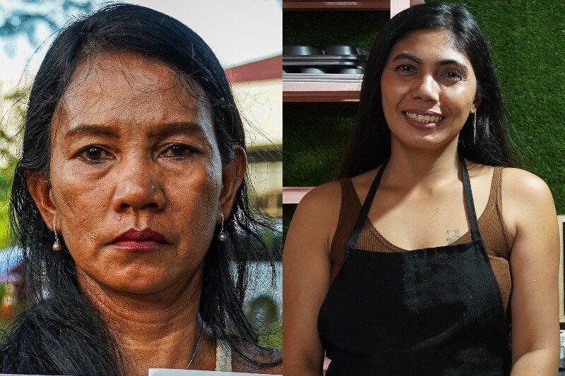 Composite image of two Filipino women.