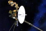 Artist's impression of Voyager 1 passing through space.