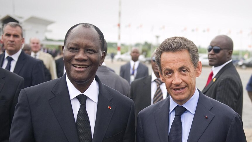 Mr Ouattara singled out France and Mr Sarkozy for particular praise for helping end the crisis.