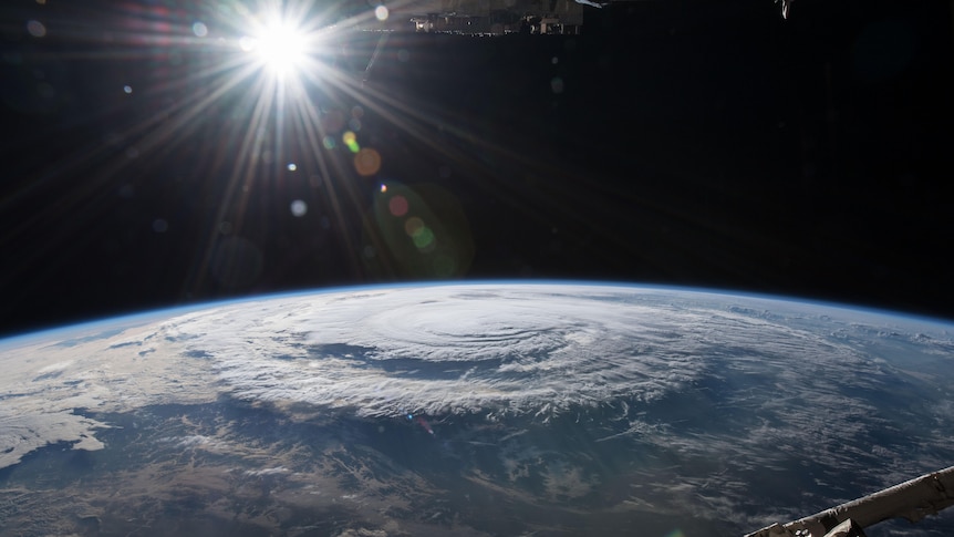 cyclone seen from space