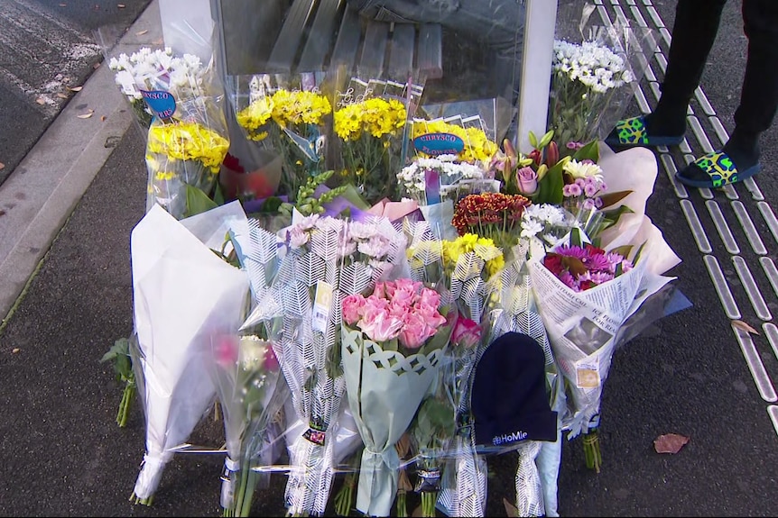 Floral tributes for stabbing victim