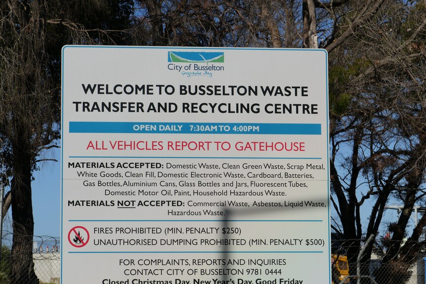 A sign for a regional waste facility 