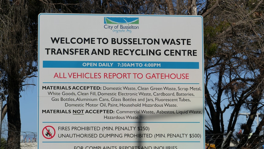 A sign for a regional waste facility 