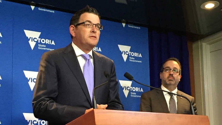 Victorian Premier Daniel Andrews speaks at a press conference in relation to the Bourke St rampage in Melbourne.