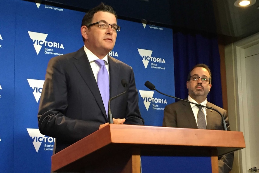 Victorian Premier Daniel Andrews speaks at a press conference in relation to the Bourke St rampage in Melbourne.