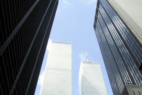 The twin towers of the World Trade Centre, photographed on September 10, 2001.