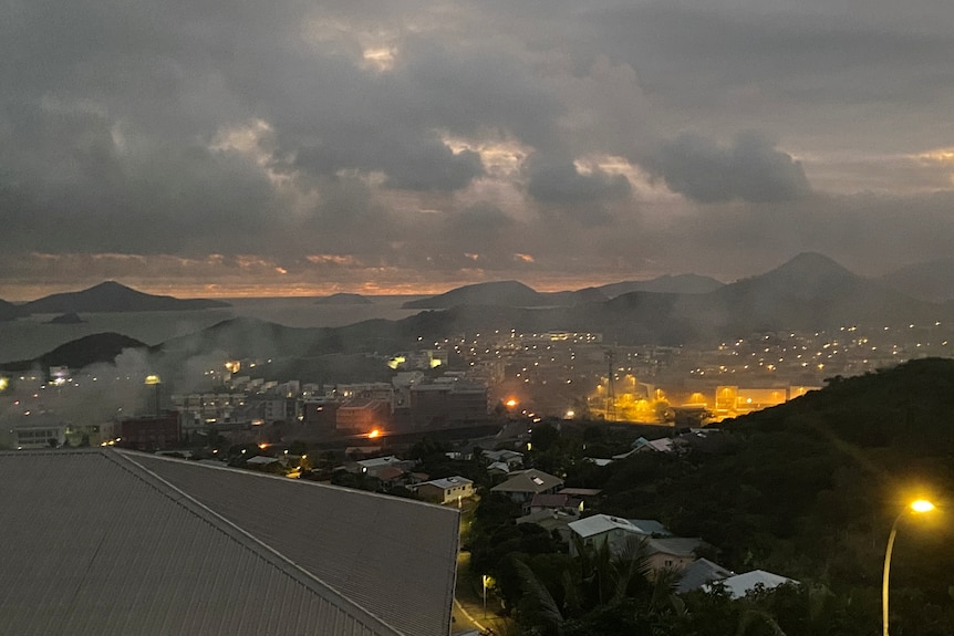 A fire breaks out next to Dumbea Mall in Koutio, Dumbea, New Caledoni