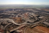 An aerial view of the Mt Arthur coal mine in NSW.