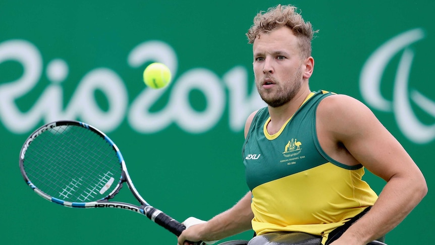 Rio gold ... Dylan Alcott (pictured) and Heath Davidson have won the quad doubles