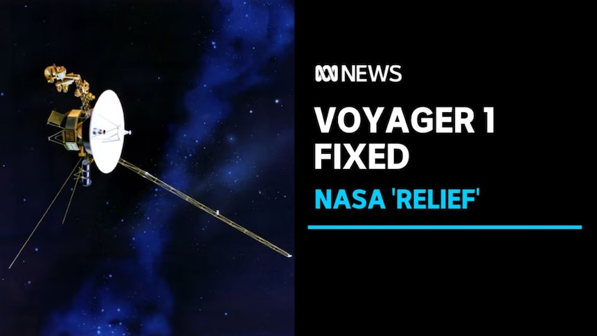 Voyager 1 fixed: NASA 'relief'. An image of a spacecraft with a large satellite dish, in space.