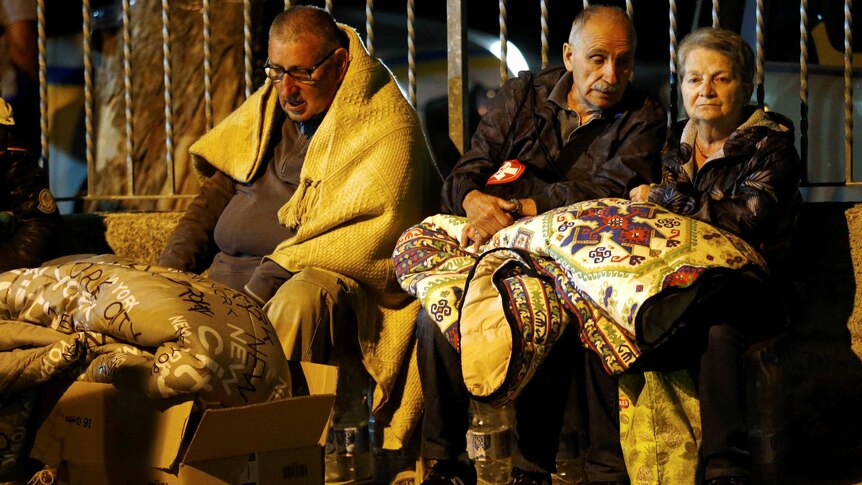 Italian victims of earthquake that devastated Amatrice covered in blankets