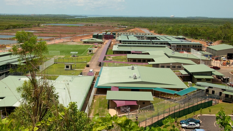 The asylum seeker is being housed at the Wickham Point Detention Centre, about 50km from Darwin.