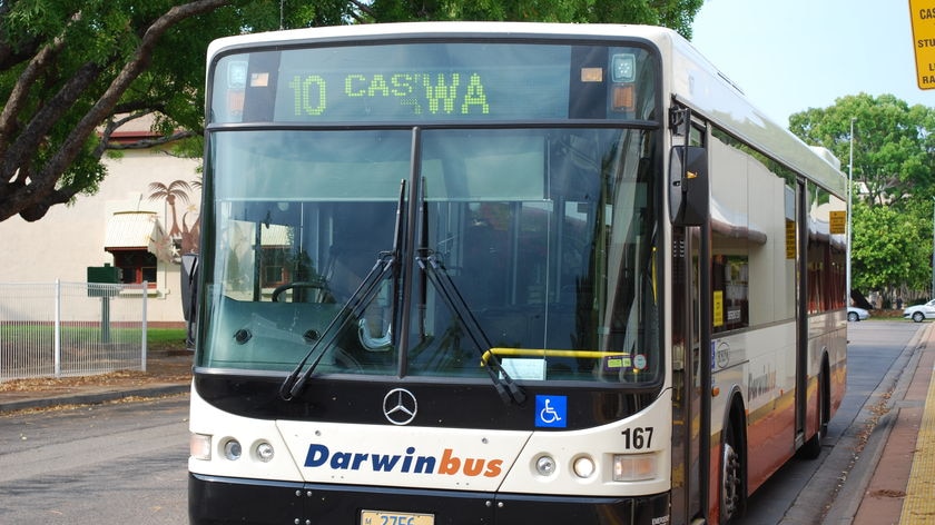 A man was seriously injured when he was stabbed in the leg while travelling on a Darwin bus on Monday.