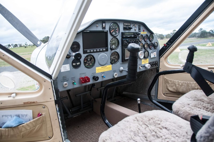 Inside the cockpit