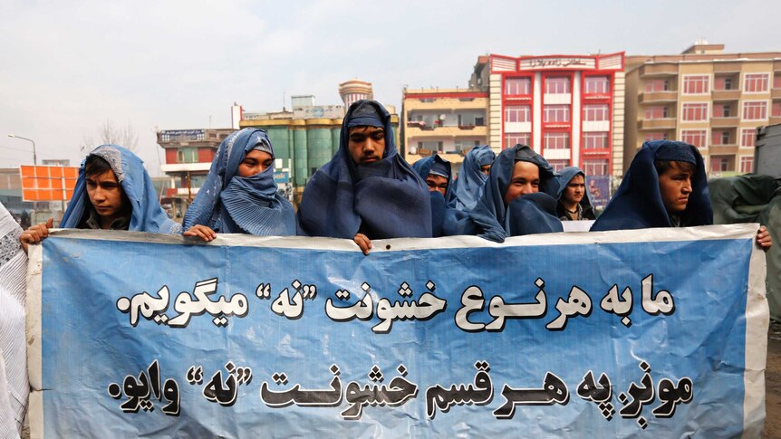 Male Afghan women's rights activists