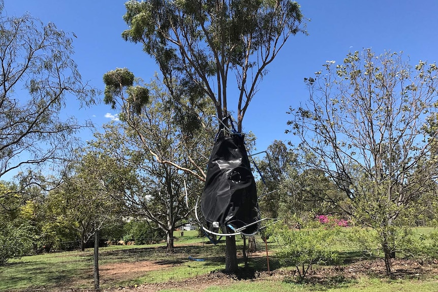 Damage at a property at Withcott. near Toowoomba, caused by a storm on October 26, 2017.