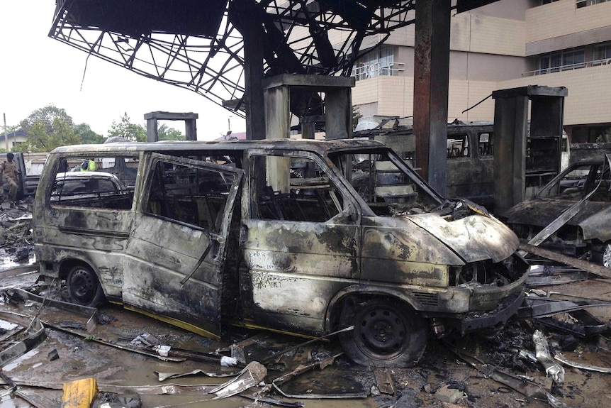 Petrol station explosion