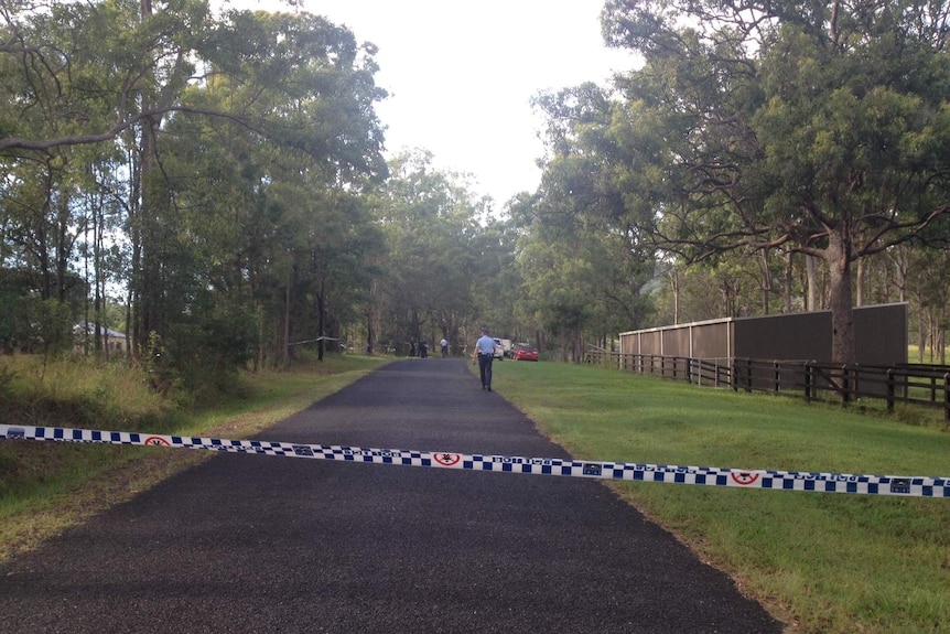 Police near the home