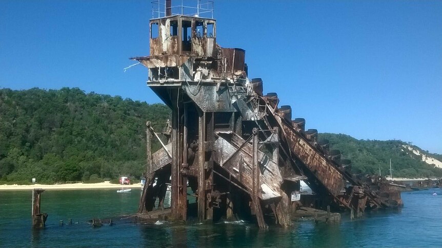 Close up to the Tangalooma Wrecks