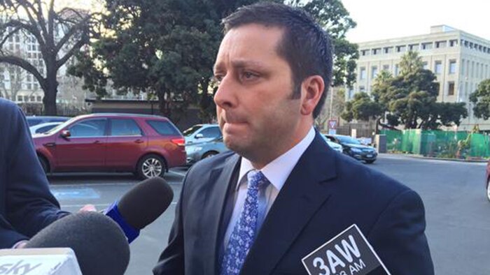 Liberal leader Matthew Guy gives an interview.