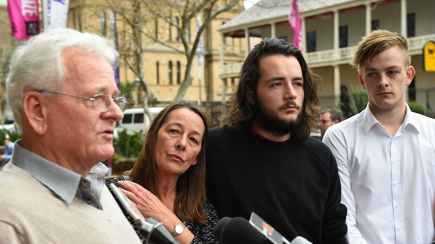 Daniel Christie's family speak outside court