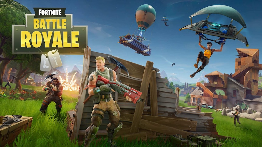 A screenshot of the popular console game Fortnite: Battle Royale.