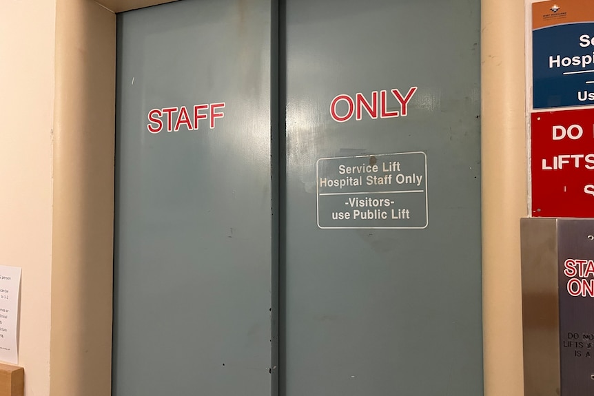 An old lift in a hospital