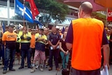 Workers in Brisbane rally in support of unionist Bob Carnegie