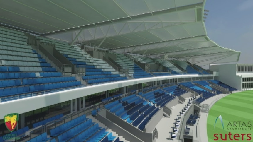A architect's image of the redevelopment at Bellerive Oval