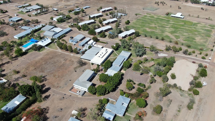 An aerial shot of the former Longreach Pastoral College